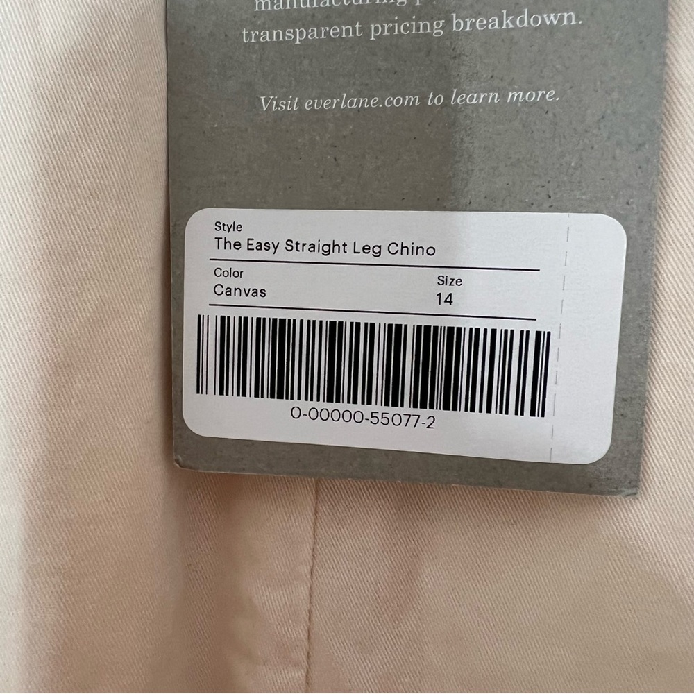 NWT Everlane The Easy Straight-Leg Chino 14 - Picture 6 of 10